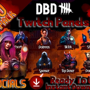 Dead By Daylight Twitch Panels - SOCIALS Pack