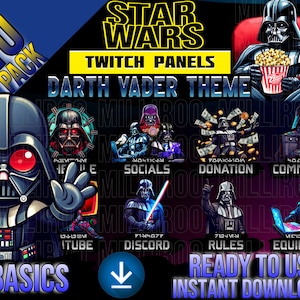 DARTH VADER Star Wars Twitch Panele - Pakiet PODSTAWOWY
