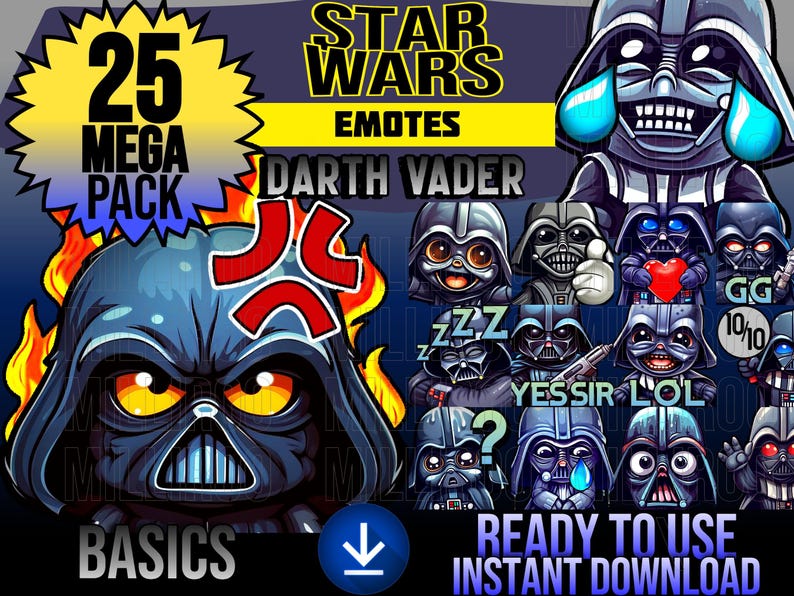 Streamer Emotes – Dark Villain Theme | Twitch & Discord image 1