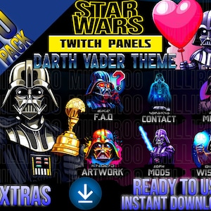 DARTH VADER Star Wars Twitch Panels - EXTRAS Pack