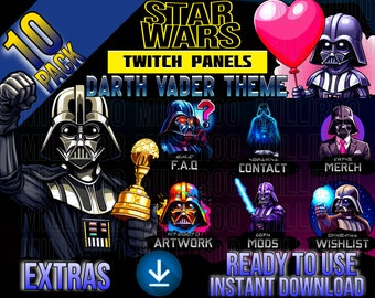 DARTH VADER Star Wars Twitch Panels - EXTRAS Pack