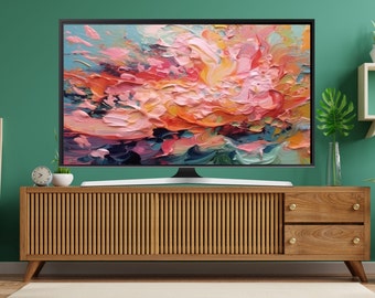 Arte para TV Samsung Frame - Decoração de parede moderna para sua casa inteligente, download digital, decoração colorida, tamanho da TV Frame (3840 x 2160)