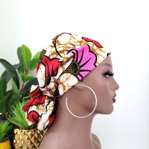 Satin Lined Scrub Hat, Protect Hair w/Satin Lined Ponytail Scrub Cap, Buttons Option, Size See Description, Nurse/Surgical/Doctor Cap