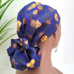 Satin Lined Ponytail Scrub Cap: Hair Protection for Nurses & Doctors