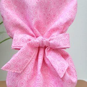 Pink Swirls, Satin Lined Ponytail Scrub Hat, Protect Hair w/Satin Lined Scrub Cap, Nurse/Surgical/Dr Hat, Full Satin Lining Scrub Cap