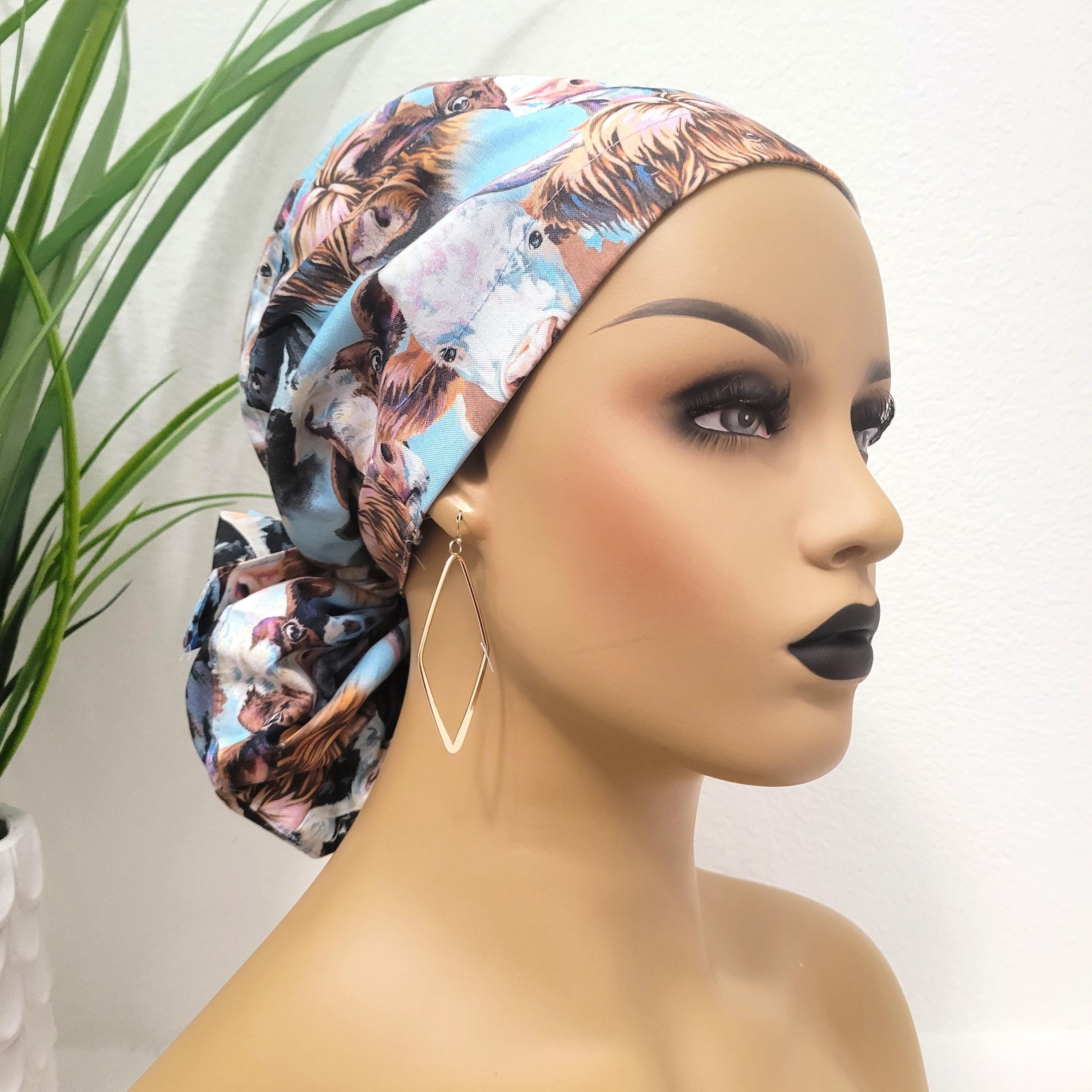 Super Cute Cow Print Scrub Cap With Ponytail Hole - Adjustable Medical Hat For Nurses & Healthcare Workers