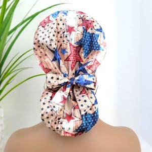 Satin Lined Ponytail Scrub Cap: Hair Protection, Nurse Doctor Surgical Hat