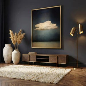 Minimalist Wall Art: Vintage Moody Clouds - Calm, Muted Sky Print