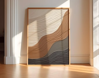 Minimalistischer Ozean Wanddruck, Erdtöne Fine Art, Moderne Bauernhaus Dekoration, Einzigartige Geschenkidee, Wohnzimmer Kunst, Schlafzimmer Kunst, Büro Kunst
