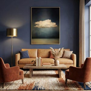 Minimalist Moody Clouds Wall Art - Vintage Style Sky Print