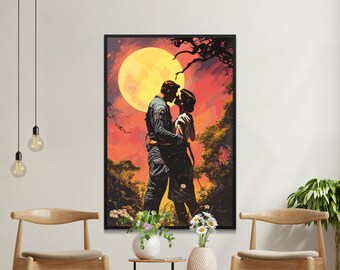 Vintage Sci-Fi Wall Art - Retro Futurism with Bold Space Colors
