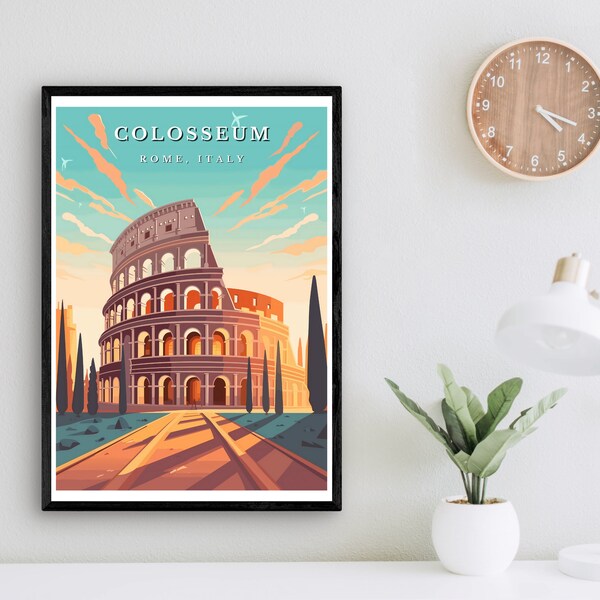 Colosseum Art Print, Travel Poster, Wallpaper, Print, Poster, Wedding Gift, Birthday Present, Gift, Ancient Spectacle, Eternal Monument