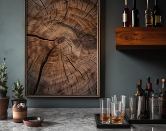Farmhouse Wall Art: Weathered Wood Texture - Rustic Earthy Tones
