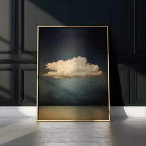 Vintage Moody Clouds: Minimalist Art, Wall Print, Wall Art, Illustrations, Minimalist Art, Modern Farmhouse, Wall Decor, Art On Wall