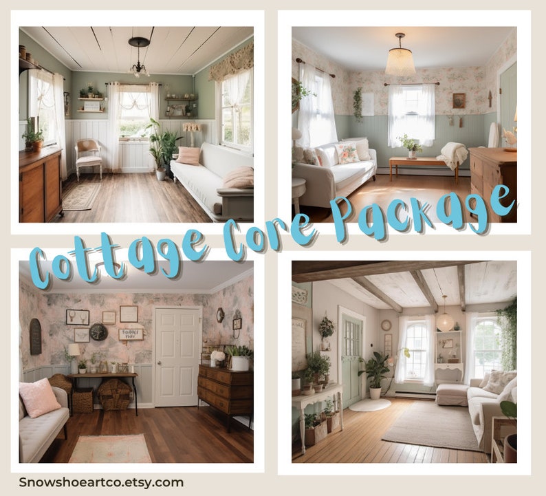 Zoom Virtual Backgrounds Cottage Core Design Etsy