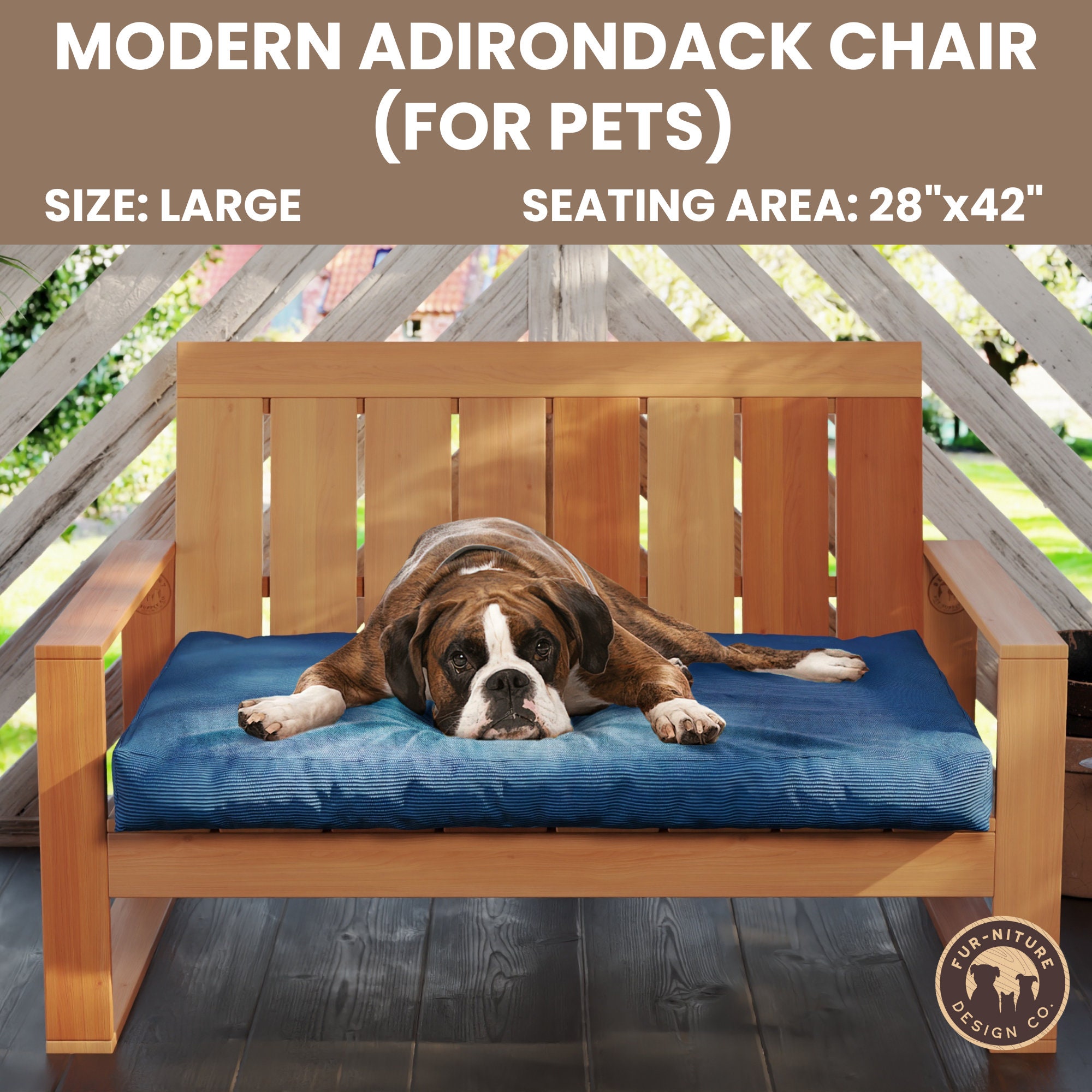 DIY Dog Bed Plans, DIY Pet Bed, Outdoor Patio Furniture Plan, Dog Bed ...