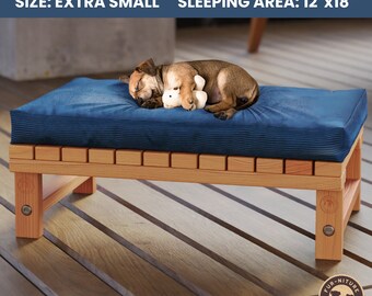 DIY Dog Bed Plans, Woodworking Plans, DIY Patio Bench, Dog Bed Woodwork Plan, Small Fancy Dog Beds, Build Plans, DIY Modern Dog Bed