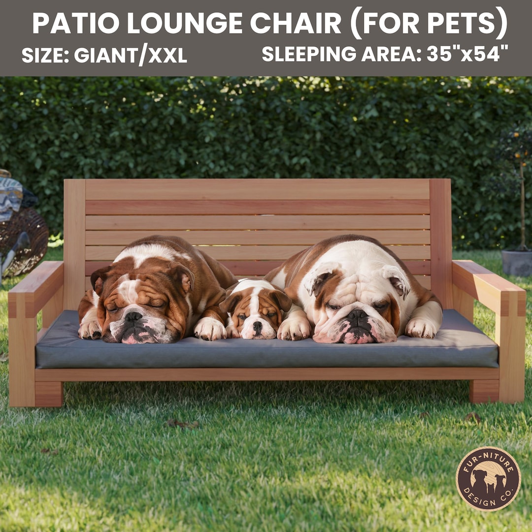 DIY Dog Bed Plans, Outdoor Dog Couch Plan, Dog Bed Wood Plan DIY, Pet