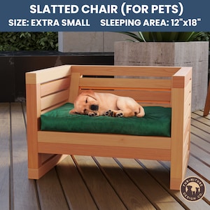 DIY Dog Bed Plans, Woodworking Plans, DIY Patio Bench, Dog Bed Woodwork Plan, Small Fancy Dog Beds, Build Plans, DIY Modern Dog Bed