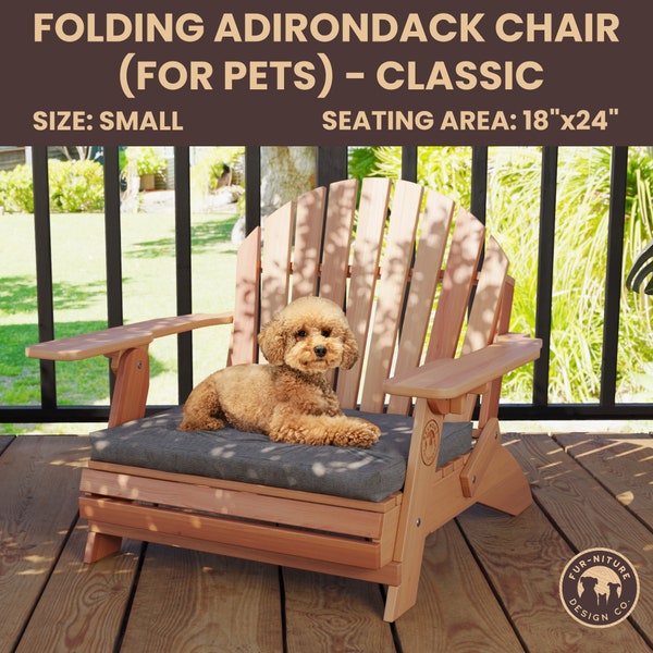 Small Dog Bed DIY Build Plans | Folding Adirondack Chair Plans | Woodworking Plans | Luxury Pet Accessories | DIY Patio Furniture Plans