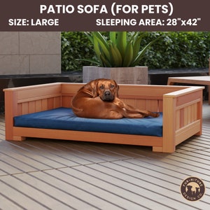 DIY Dog Bed Plans, DIY Pet Bed, Outdoor Dog Couch Plan, Dog Bed Plans and Materials, Dog Bed Woodwork Plan, Modern Bed Plans