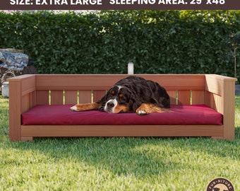 DIY Dog Bed Plans, Cute Dog Beds, Woodworking Plans, Pet Bed Pattern, DIY Modern Bed, Pet Chair Outdoor, Furniture Plan, Build Plans