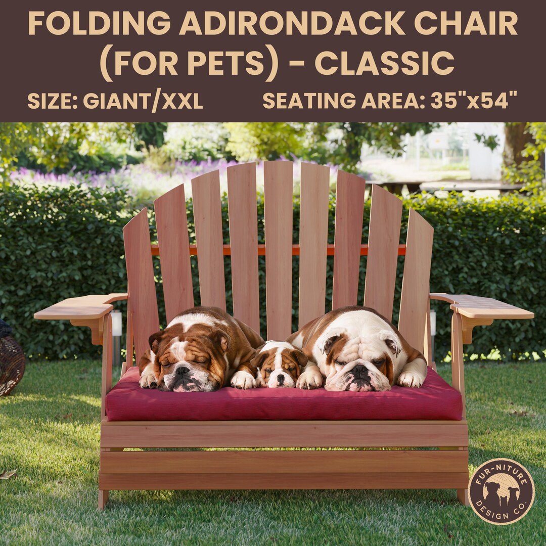Dog Bed Plans, DIY Adirondack Chair Plans, Large Dog Beds, Large Breed
