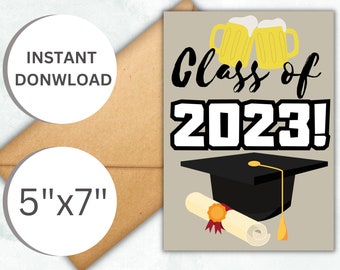 PRINTABLE & DIGITAL Graduation Card for Daughter or Son, Printable 5x7 Graduation Card | Digital Download