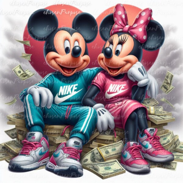 Mickey/Minnie - Hustle and Love - Sublimation Image