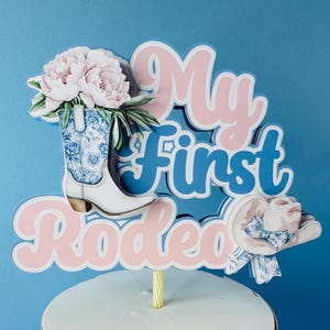Cowgirl First Birthday Cake Topper, First Rodeo Party Decorations, Pink First Rodeo Birthday, Cowgirl Party Decor, Girl&#39;s Western Party
