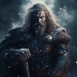 Thor wielding Mjolnir