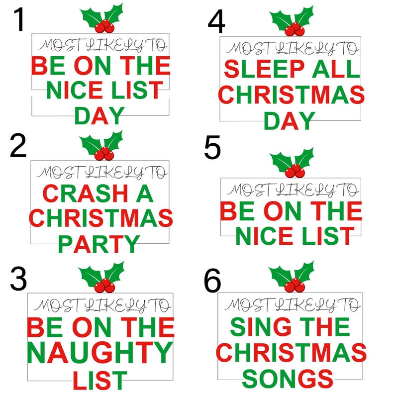 Most Likely to Custom Christmas Sweatshirt, Personalised Family