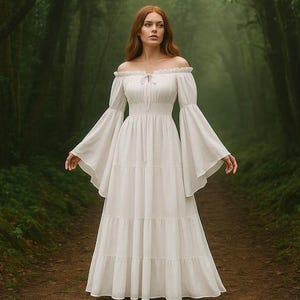 white hooded elf dress etsy Ravenswing Elven Style Velvet & by TheDarkAngelDesignCo White And Gold Elf Dress