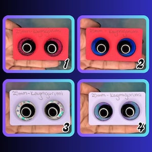 25mm Safety Eyes - Kawaii/Off Center Pupil