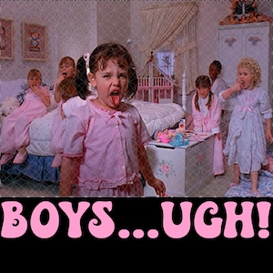 ¡Uf, chicos traviesos! PNG retro de los 90 (descarga digital)