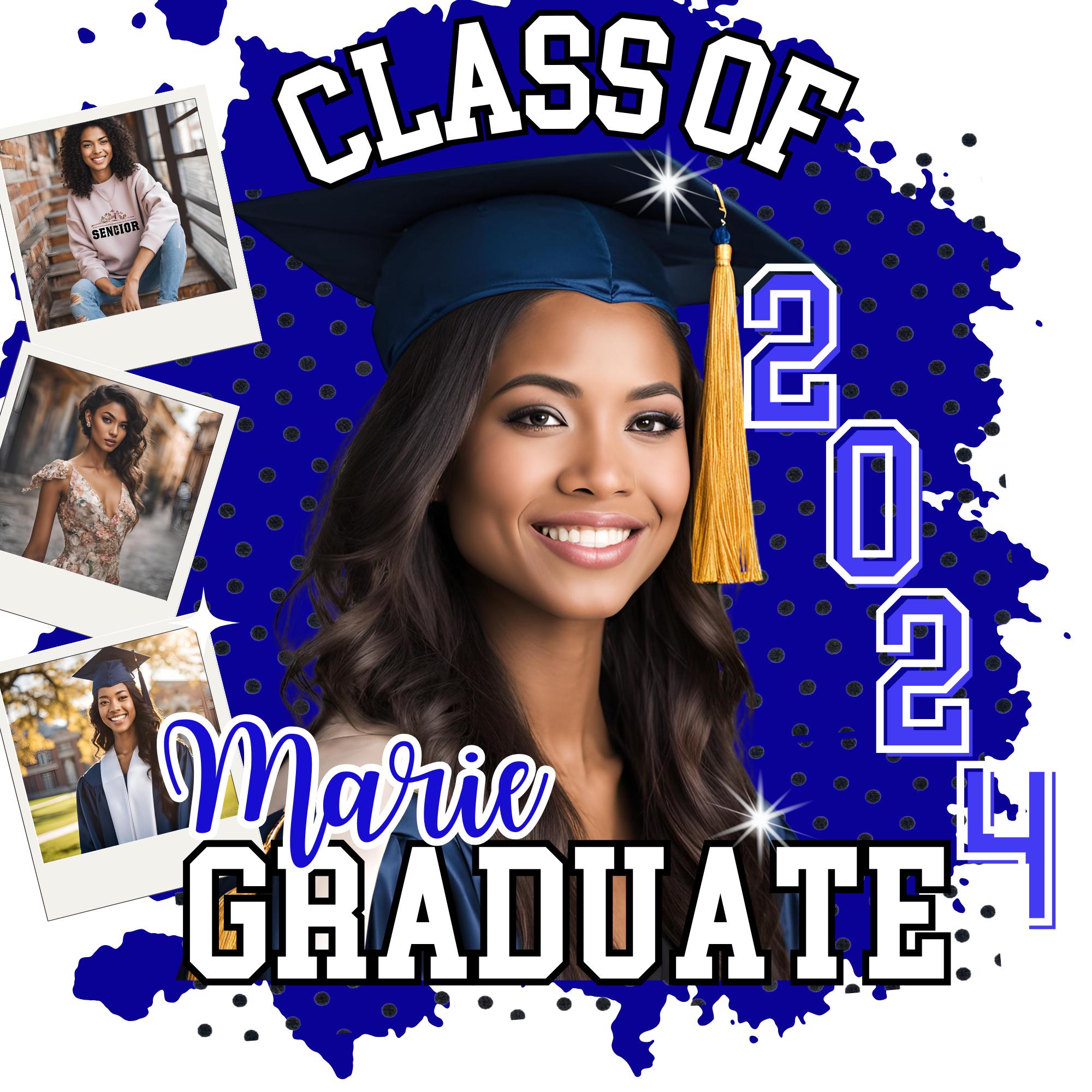 Senior Graduation Shirt Template Customizable Canva Design (digital