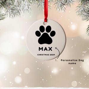 Personalized Dog Christmas Ornament: Custom Pet Memorial Gift