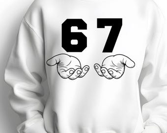 Viral 6 7 Meme PNG - Instant Download