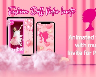 Fashion Doll Birthday Video Invitation: Animated Party Invite
