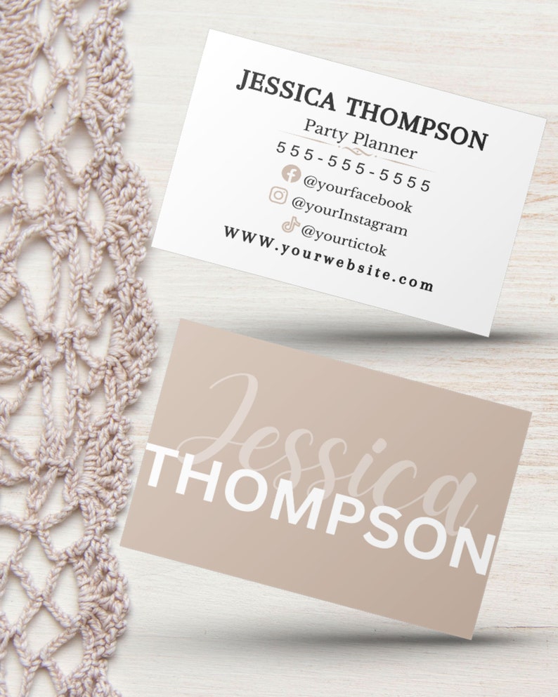 Editable Business Card Template INSTANT DOWNLOAD Minimalist Business Editable Business Card Template INSTANT DOWNLOAD Minimalist Business