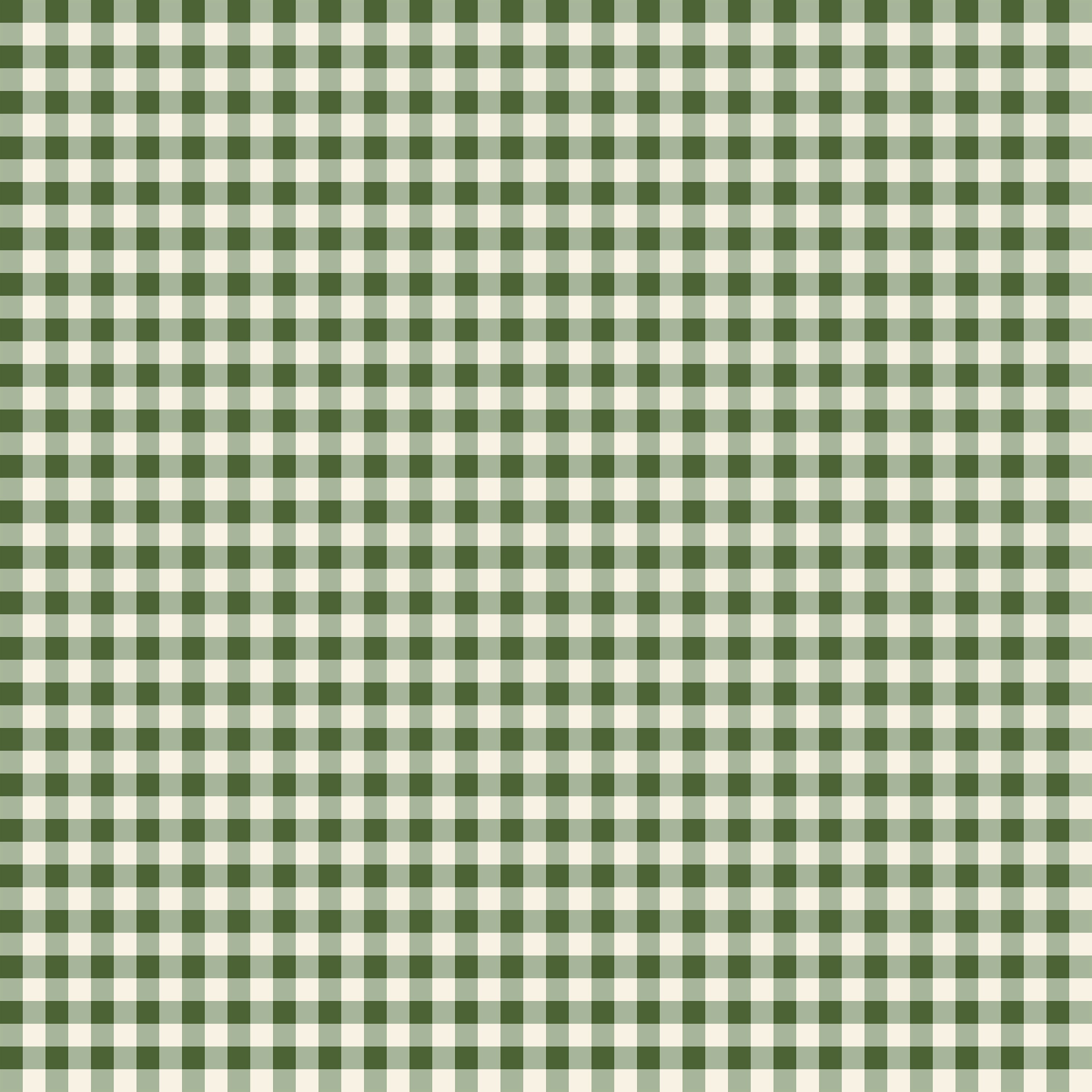 Heritage Gingham Removable Wallpaper Cut Grass Dark Green Gingham