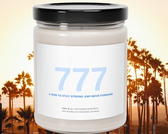777 Angel Number Candle, Spiritual Candle, Wellness Candle, Ritual Candle, Soy Candle, Eco Friendly Candle,Meditation Candles, 777