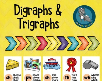 Digraphs and Trigraphs Educational Posters for Kids