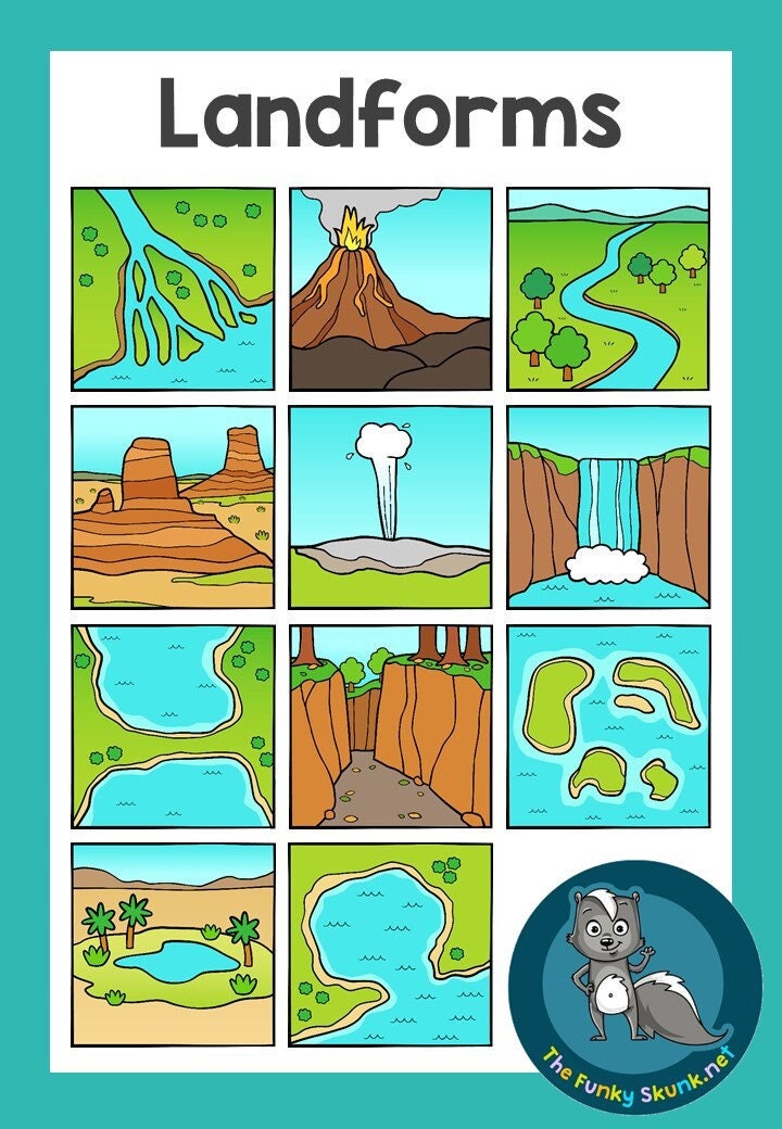 Landforms For Kids Printable