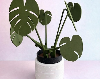 Monstera Plant Coaster Set Magnetic Removable Drink Coasters