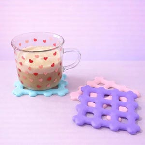 Set onderzetters met wafels