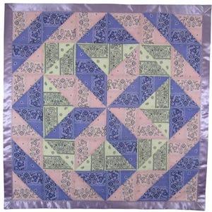Coperta per neonati in bandana (QUADRATA) con motivo a stelle