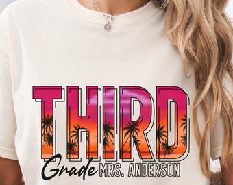 Comfort Colors® Third Grade Shirt, Third Grade Teacher Tshirt, 3rd Grade Teacher Shirt, Back to School Shirt, Custom Third Grade shirt