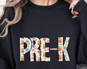 Pre-K Teacher PNG, Prek Teacher Shirt Design, Back to School Pre-K PNG, Preschool Teacher Sublimation File, Teacher Gift, Pre-K Png
