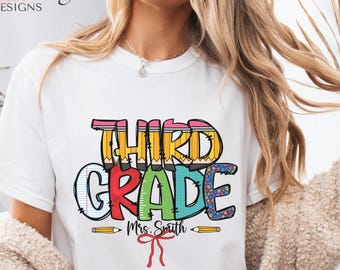 Comfort Colors® Third Grade T-Shirt, Personalized Third Grade, Third Grade Teacher Team T-Shirt, Back to School T-Shirt, 3rd Grade